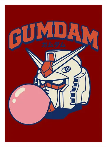 Retro GUNDAM RX-78-2 Kaugummi-Mecha-Parodie