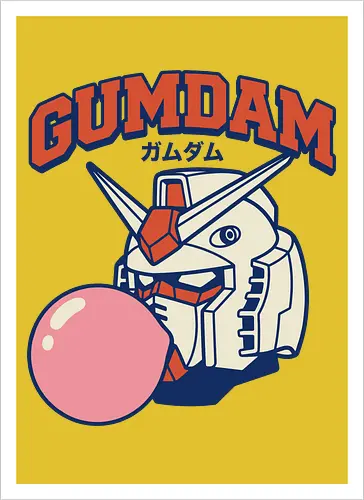 Retro GUNDAM RX-78-2 Kaugummi-Mecha-Parodie