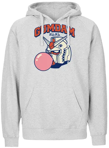 Retro GUNDAM RX-78-2 Kaugummi-Mecha-Parodie - Mashup, Anime, Klassischer Anime, Retro-Anime, Popkultur, Otaku, Japan, Gundam, Mecha, Roboter, RX-78-2, Mobile Suit, Kaugummi, Gummi, Parodie - Fairtrade Hoodie