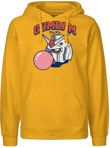 Retro GUNDAM RX-78-2 Kaugummi-Mecha-Parodie - Mashup, Anime, Klassischer Anime, Retro-Anime, Popkultur, Otaku, Japan, Gundam, Mecha, Roboter, RX-78-2, Mobile Suit, Kaugummi, Gummi, Parodie - Fairtrade Hoodie