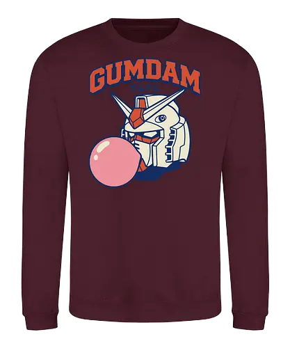 Retro GUNDAM RX-78-2 Kaugummi-Mecha-Parodie - Mashup, Anime, Klassischer Anime, Retro-Anime, Popkultur, Otaku, Japan, Gundam, Mecha, Roboter, RX-78-2, Mobile Suit, Kaugummi, Gummi, Parodie - Sweatshirt