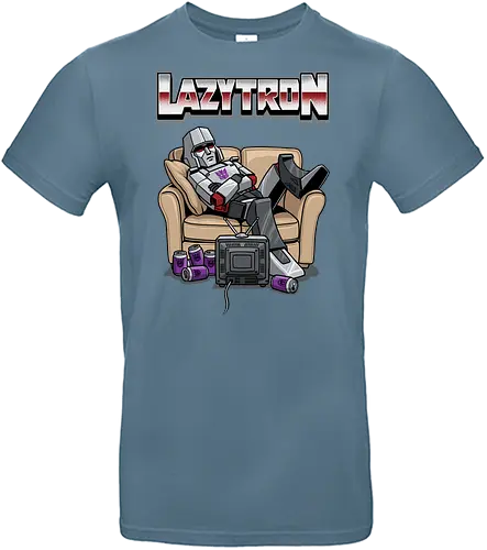Lazytron: Megatron-Parodie – Lümmelnd auf der Couch - Decepticon, Parodie, faul, Lazytron, Couch-Potato, G1, 80er-Jahre-Cartoon, Retro, Cybertron, Energon, lustig, Roboter, Spielzeug-Parodie, Geek, Nerd, Decepticon-Shirt, Megatron-Kunst, lustiger Roboter, G1-Roboter-Parodie - Standard T-Shirt