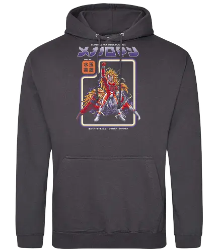 Megaloman Super Fusion Tokusatsu Anime Mashup - megaloman, ultraman, super saiyan, anime mashup, tokusatsu, super fusion, retro anime, japanese superhero, anime parody, 90s anime, 70s tokusatsu, shonen anime, kaiju fighter, otaku, manga parody - Standard Hoodie