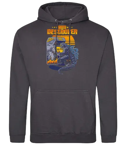 Kaiju-Monster beim Arcade-Videospiel – „City Crash“-Kunst - Standard Hoodie