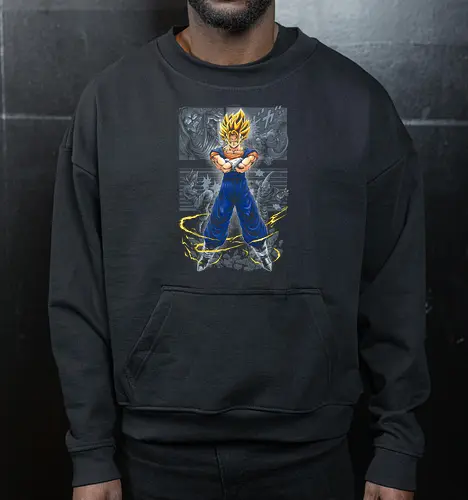 Super Saiyajin Vegito – Retro-Manga-Panel-Kunst