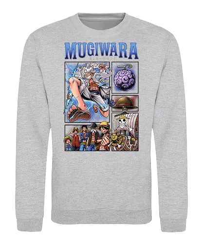 Monkey D. Ruffys Gear 5-Evolution – Pirate Mugiwara - Pirate, Gear 5 Luffy, Joyboy, Sun God Nika, Mugiwara, Straw Hat Pirates, Gomu Gomu no Mi, Devil Fruit, Thousand Sunny, Anime Evolution, Manga Panels, Pirate King, Shonen Jump, Anime Streetwear, Otaku, Weeb, Grand Line, Yonko, Wano Country, Anime Fanart, Japanese Text, East Blue, Anime Pirate, Nakama - Sweatshirt