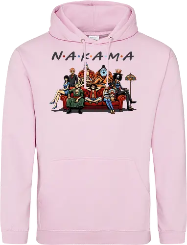 Nakama-Freunde-Parodie – Pirate: Strohhutpiraten auf der Couch - Pirate, Straw Hat Pirates, Nakama, Friends TV Show Parody, The One With The Pirates, Roronoa Zoro, Nami, Sanji, Tony Tony Chopper, Nico Robin, Franky, Brook, Jinbe, Anime Crossover, Funny Anime, Sitcom Couch, Orange Couch, 90s Nostalgia, Pop Culture Mashup, Weeb, Otaku, Anime Streetwear, Grand Line, Anime Family - Standard Hoodie