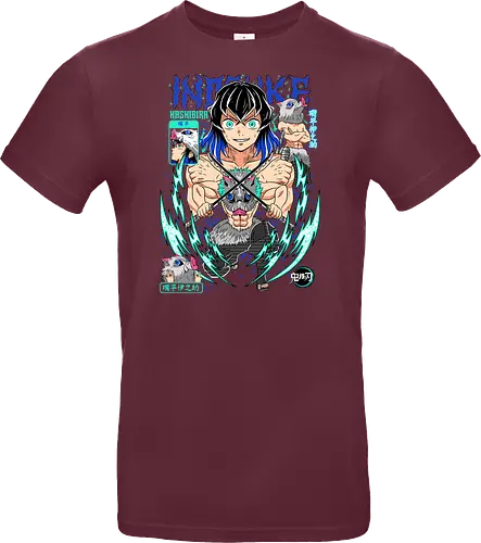Beast Breathing Fury - inosuke, Slayer, hashibira inosuke, beast breathing, anime warrior, boar mask, anime battle, nichirin blades - Standard T-Shirt