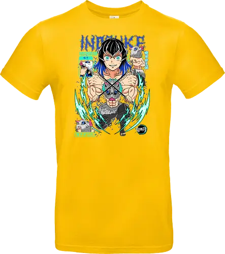 Beast Breathing Fury - inosuke, Slayer, hashibira inosuke, beast breathing, anime warrior, boar mask, anime battle, nichirin blades - Standard T-Shirt