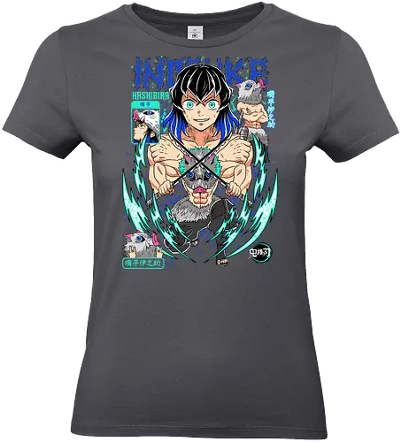 Beast Breathing Fury - inosuke, Slayer, hashibira inosuke, beast breathing, anime warrior, boar mask, anime battle, nichirin blades - Standard T-Shirt (Women)