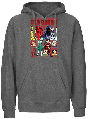 The Red Baron – Sky Ace Legend - red baron, anime pilot, retro anime, sky fighter, classic anime, aerial battle, anime legend, vintage anime - Fairtrade Hoodie