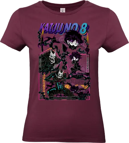Kafka vs Hoshina – Kaiju Showdown - kaiju no 8, kafka hibino, hoshina, anime battle, kaiju fight, defense force, anime action, monster anime - Standard T-Shirt (Women)