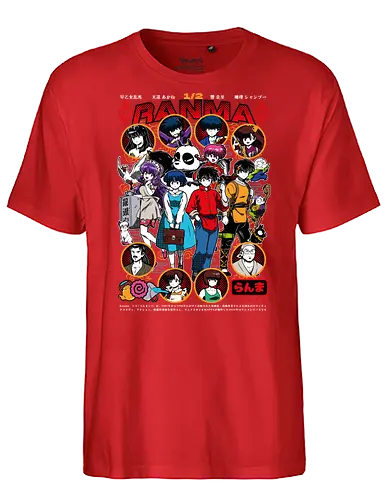 Ranma ½ – Martial Arts Chaos - ranma, ranma saotome, retro anime, martial arts anime, anime comedy, classic manga, anime transformation, rumiko takahashi - Fairtrade T-Shirt