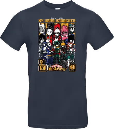 Hero Society - Academia, deku, ua academy, anime heroes, shonen anime, quirk power, anime battle, hero costume - Standard T-Shirt