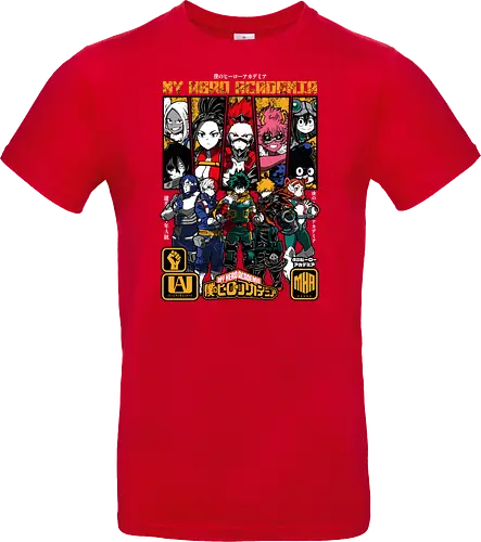 Hero Society - Academia, deku, ua academy, anime heroes, shonen anime, quirk power, anime battle, hero costume - Standard T-Shirt