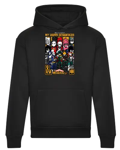 Hero Society - Academia, deku, ua academy, anime heroes, shonen anime, quirk power, anime battle, hero costume - Heavyweight Hoodie