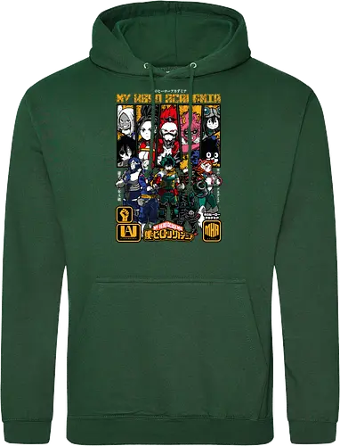 Hero Society - Academia, deku, ua academy, anime heroes, shonen anime, quirk power, anime battle, hero costume - Standard Hoodie