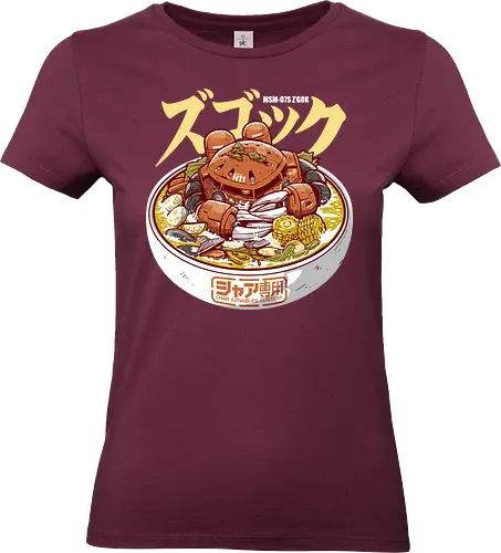Char Z'Gok Meeresfrüchte-Ramen – Lustige Mecha-Parodie - Zgok, Char Aznable, Ramen-Nudeln, Anime-Essen, Mecha-Parodie, Mobile Suit, Zeon, lustige Ramen, Ramen mit Meeresfrüchten, Gunpla, Retro-Mecha, Otaku, japanisches Essen, Roboterkrabbe, Anime-Crossover - Standard T-Shirt (Women)