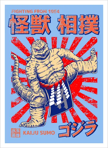 Kaiju als Kaiju-Sumo-Ringer – Parodie auf japanische Monster