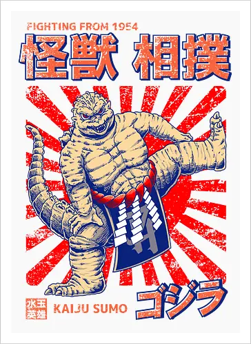 Kaiju als Kaiju-Sumo-Ringer – Parodie auf japanische Monster