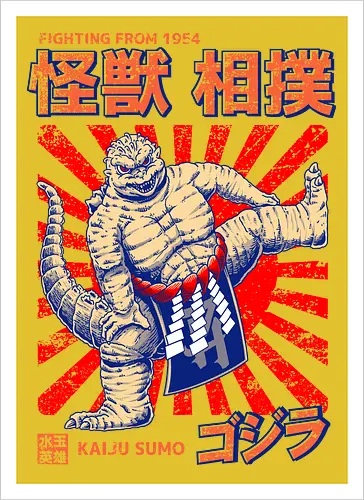 Kaiju als Kaiju-Sumo-Ringer – Parodie auf japanische Monster