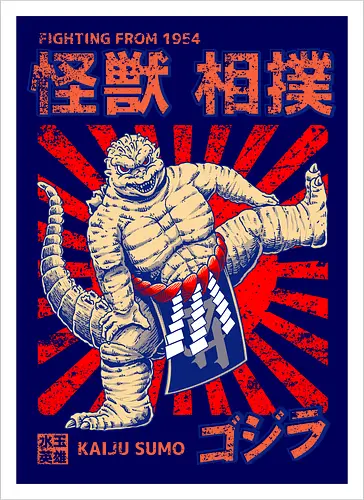 Kaiju als Kaiju-Sumo-Ringer – Parodie auf japanische Monster