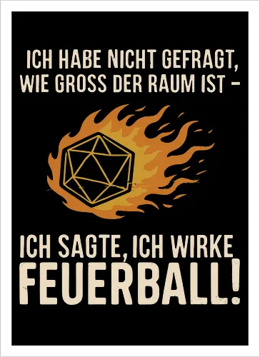 Pen and Paper D&D Ich Wirke Feuerball Vintage