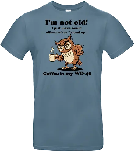 I’m not old - grumpy owl, funny owl, coffee owl, tired owl, owl lover, coffee lover, caffeine addict, morning mood, funny coffee shirt, sleepy owl, sarcastic owl, vintage owl, retro owl, cartoon owl, owl t shirt, coffee humor, funny animal design, exhausted owl, anti social owl, introvert humor, owl illustration, cute owl, funny bird, caffeine life, coffee addict, night owl, distressed design, vintage t shirt, funny graphic tee, coffee first - Standard T-Shirt