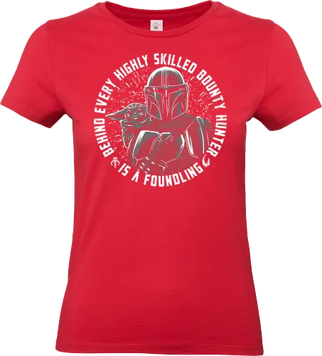 Bounty Hunter and Foundling - Bounty Hunter, Grogu, Space Opera - Standard T-Shirt (Women)