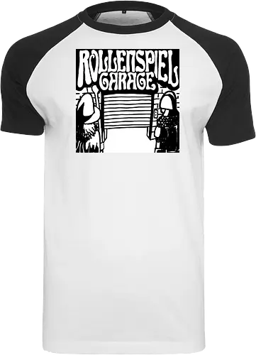 Logo des Podcasts RollenspielGarage in Graustufen. Design by CrlBox. Feuerball!