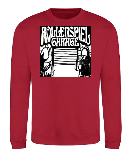 Logo des Podcasts RollenspielGarage in Graustufen. Design by CrlBox. Feuerball! - Sweatshirt