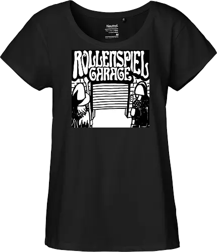 Logo des Podcasts RollenspielGarage in Graustufen. Design by CrlBox. Feuerball!