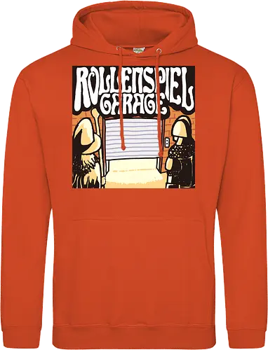 Logo des Podcasts RollenspielGarage. Design by CrlBox. Feuerball!