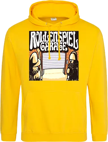 Logo des Podcasts RollenspielGarage. Design by CrlBox. Feuerball!