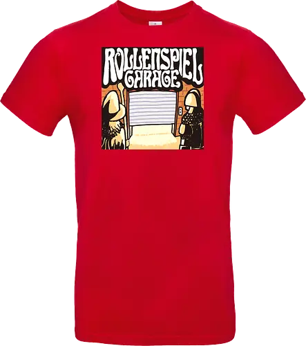 Logo des Podcasts RollenspielGarage. Design by CrlBox. Feuerball!