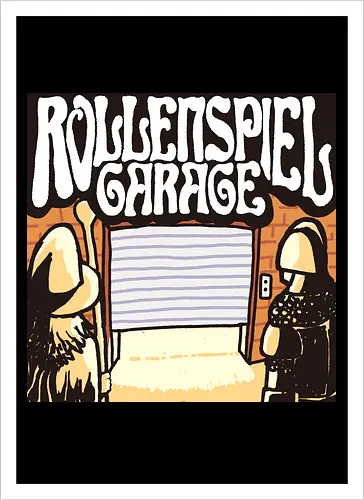 Logo des Podcasts RollenspielGarage. Design by CrlBox. Feuerball!
