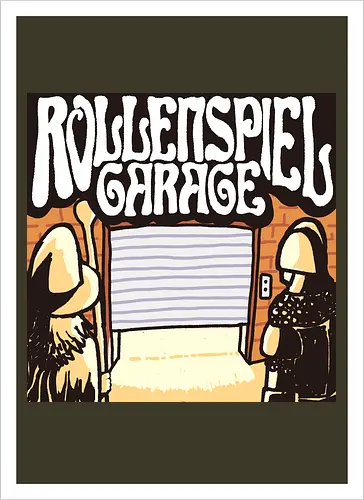 Logo des Podcasts RollenspielGarage. Design by CrlBox. Feuerball!
