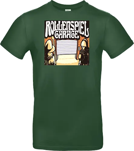 Logo des Podcasts RollenspielGarage. Design by CrlBox. Feuerball!
