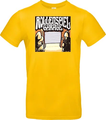 Logo des Podcasts RollenspielGarage. Design by CrlBox. Feuerball!