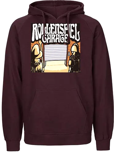 Logo des Podcasts RollenspielGarage. Design by CrlBox. Feuerball! - Fairtrade Hoodie