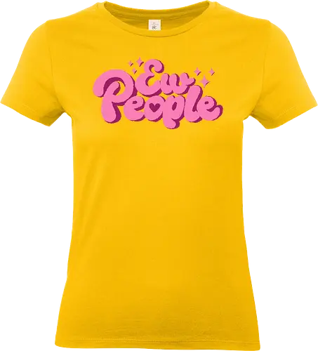 Ew People Pink - ew people, pink, passive aggressive, sarcasm, funny, introvert, Puppet, antisocial, text, xmorfina - Standard T-Shirt (Women)