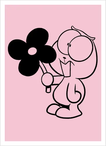 Lemming mit Blume