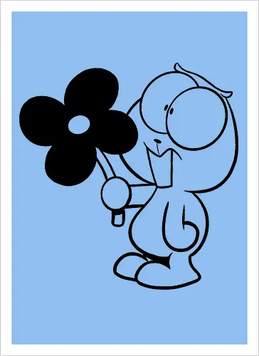 Lemming mit Blume
