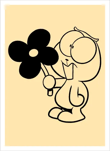 Lemming mit Blume