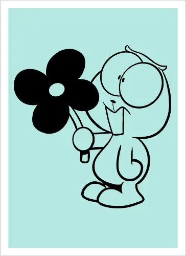 Lemming mit Blume