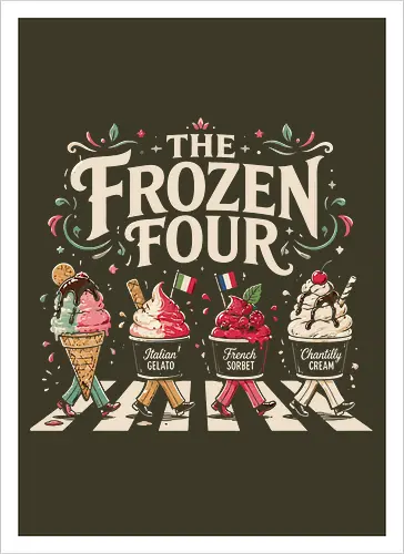 The Frozen Four Ice Cream Characters