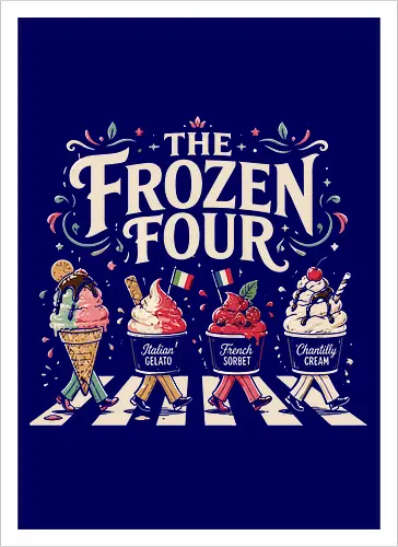 The Frozen Four Ice Cream Characters