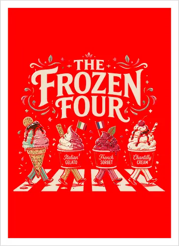 The Frozen Four Ice Cream Characters