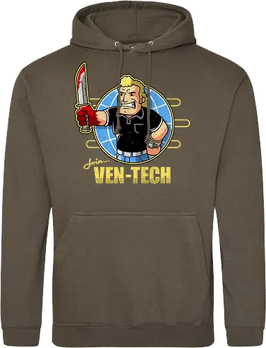 Retro Cartoon Unternehmens Tech Maskottchen Messer Geek Mashup