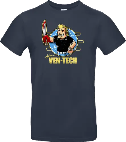 Retro Cartoon Unternehmens Tech Maskottchen Messer Geek Mashup